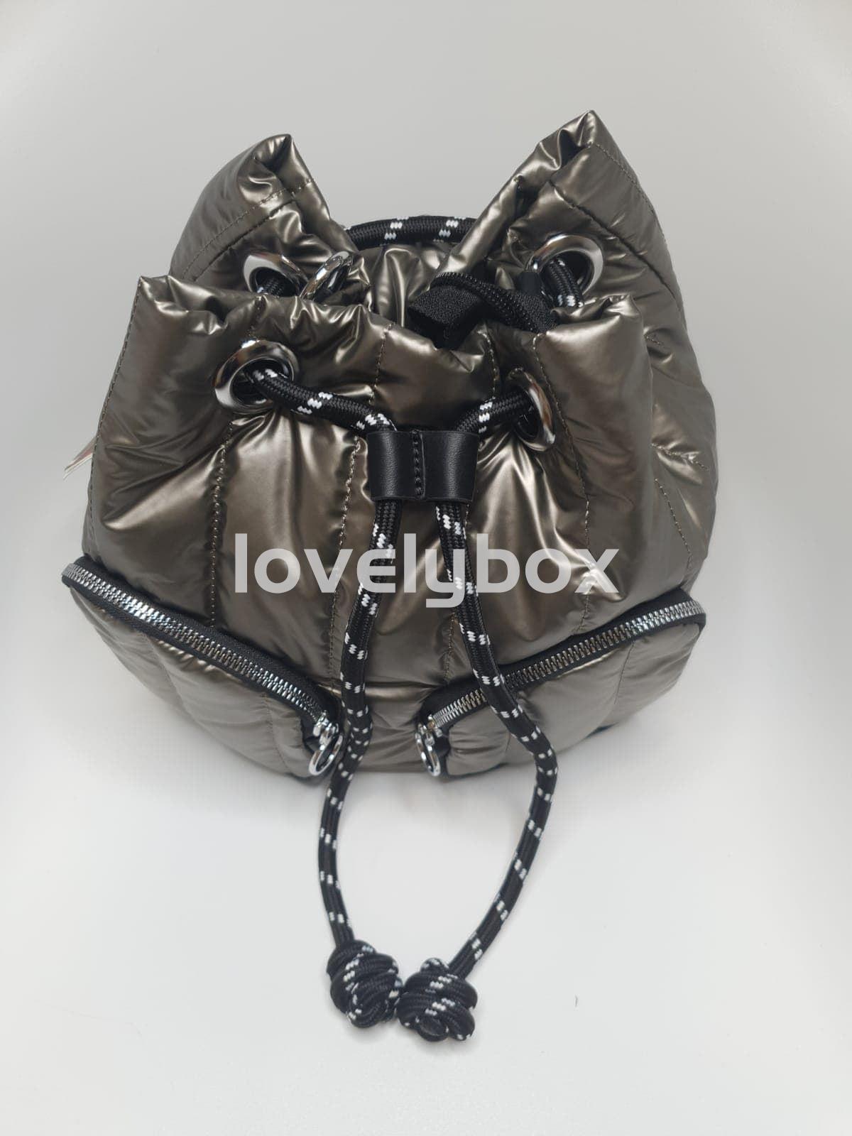 Bolso acolchado metalizado gris cordón - Imagen 2