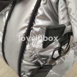Bolso Acolchado metalizado gris - Imagen 2