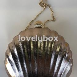 BOLSO CONCHA DORADO PARA FIESTA Y EVENTOS - Imagen 2