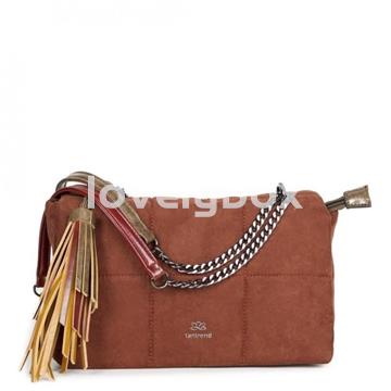 Bolso en antelina acolchada tantrend - Imagen 1