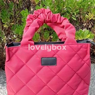 Bolso mano y bandolera DH asa fruncida rojo - Imagen 1