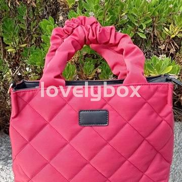 Bolso mano y bandolera DH asa fruncida rojo - Imagen 1