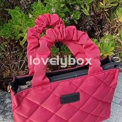 Bolso mano y bandolera DH asa fruncida rojo - Imagen 2