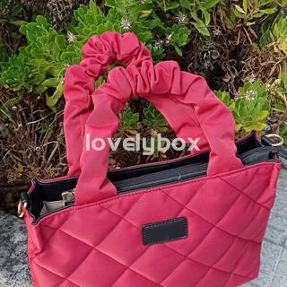 Bolso mano y bandolera DH asa fruncida rojo - Imagen 2