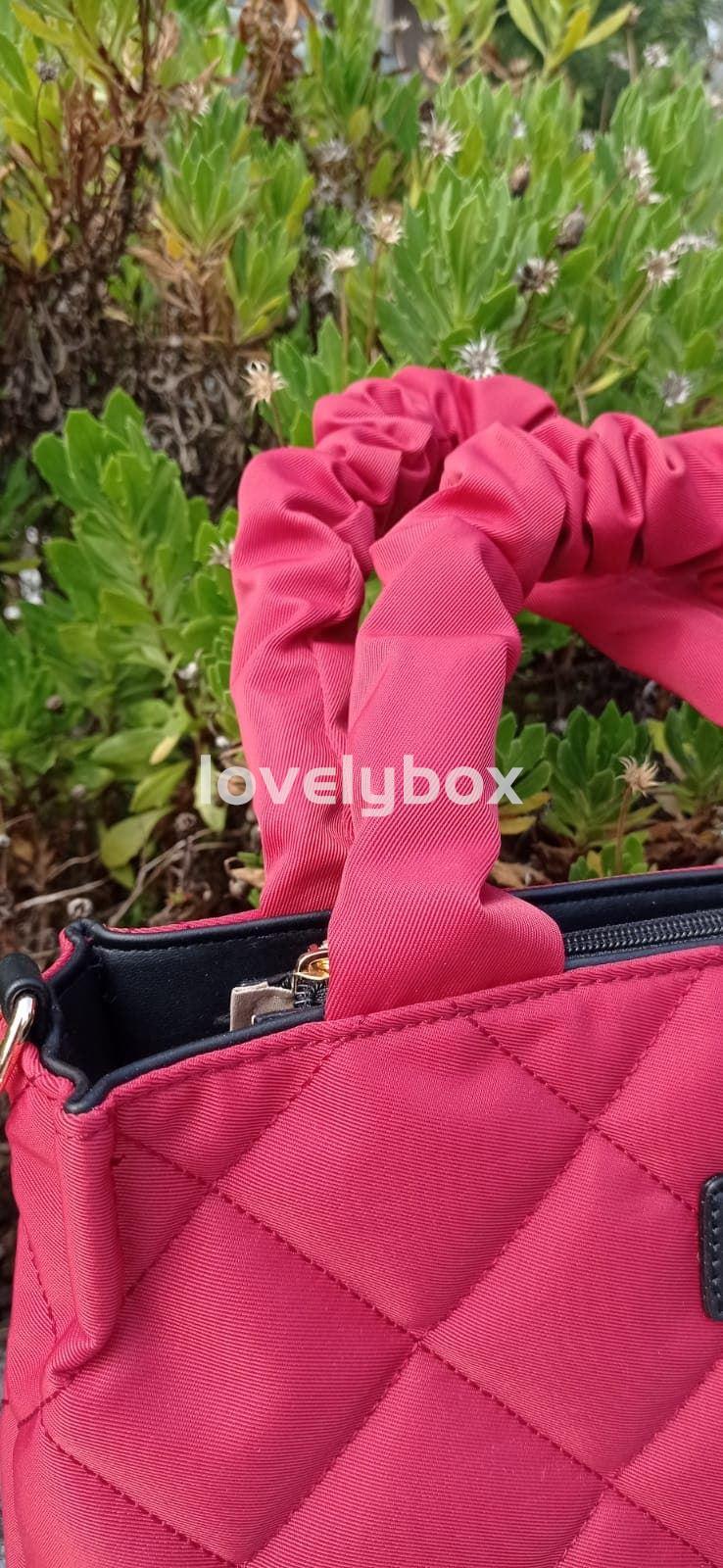 Bolso mano y bandolera DH asa fruncida rojo - Imagen 4