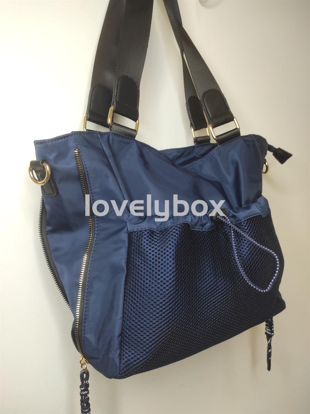 Bolso shopper nylon azul marino - Imagen 4