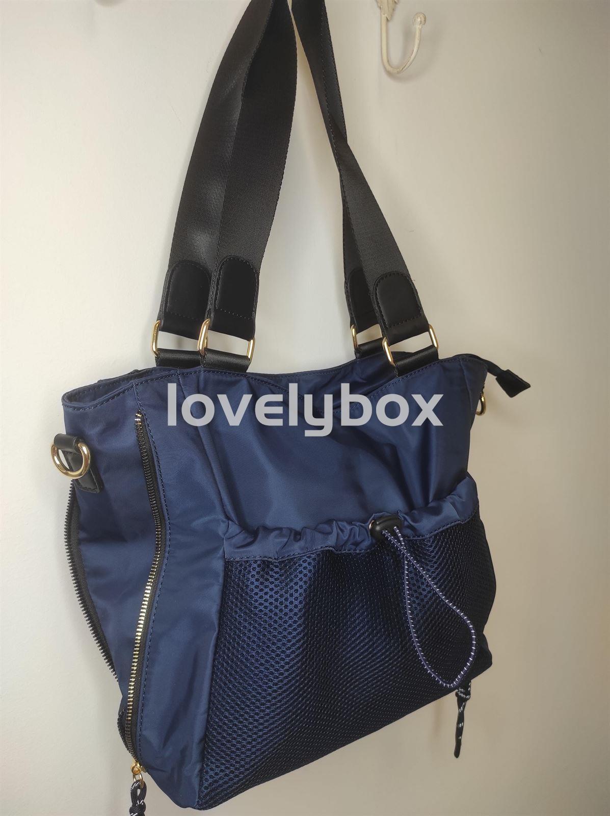 Bolso shopper nylon azul marino - Imagen 5