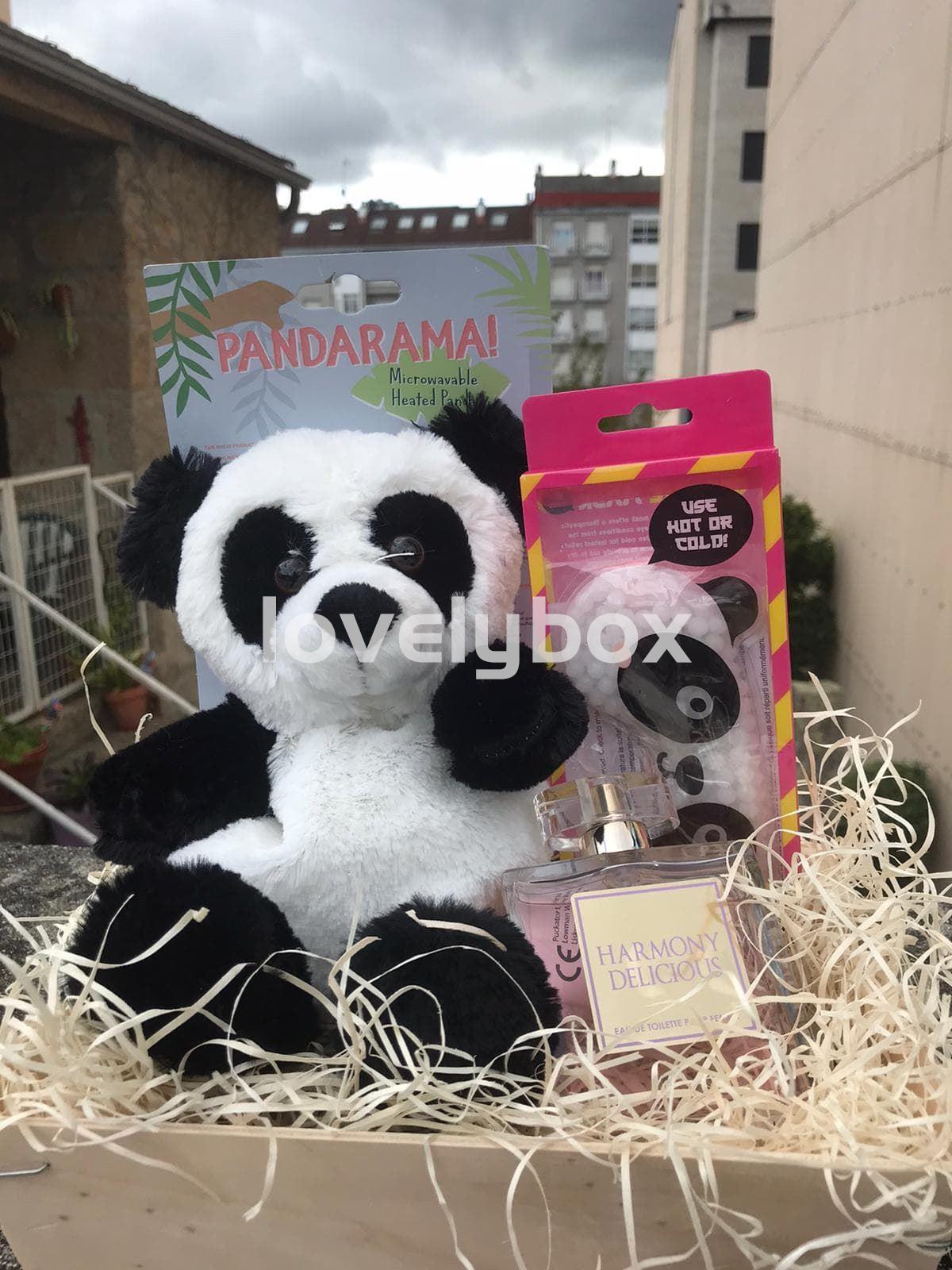 Caja cesta panda amoroso - regalos ideales - Imagen 1