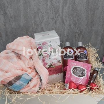 CAJA GROSELLA TRATAMIENTO CABELLO KERATIN - REGALO PERSONALIZADO - Imagen 1