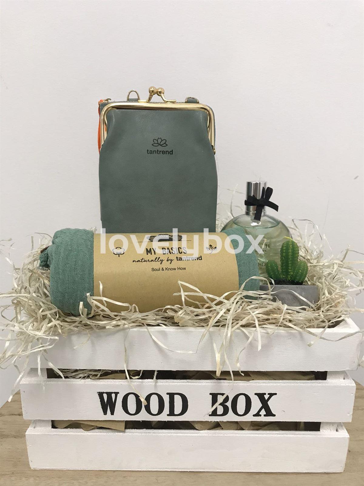 Caja madera con fragancia y porta móvil - regalo personalizado - Imagen 5
