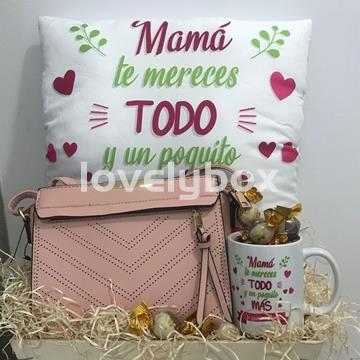 Caja mamá te lo mereces con bolso - regalo personalizado - Imagen 1