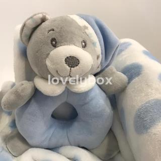 Caja Manta y sonajero osito - Imagen 2