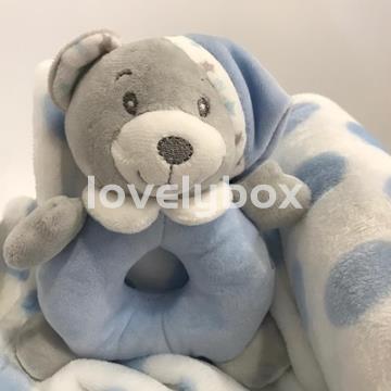 Caja Manta y sonajero osito - Imagen 2