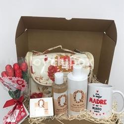 Caja tratamiento quinoa ecológico con neceser floral para mamá- regalo personalizado - Imagen 2
