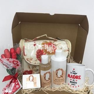 Caja tratamiento quinoa ecológico con neceser floral para mamá- regalo personalizado - Imagen 2