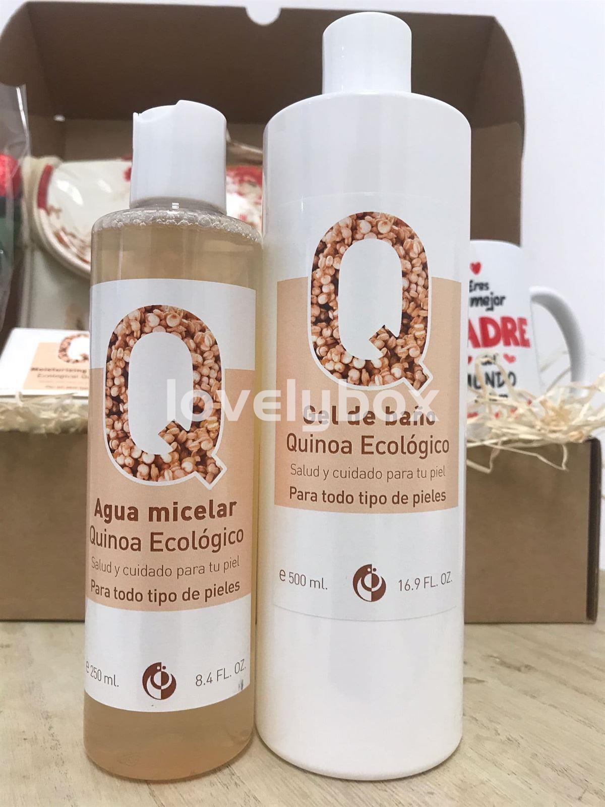 Caja tratamiento quinoa ecológico con neceser floral para mamá- regalo personalizado - Imagen 3