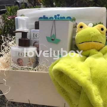Cesta caja bebé La ranita- regalo personalizado - Imagen 1