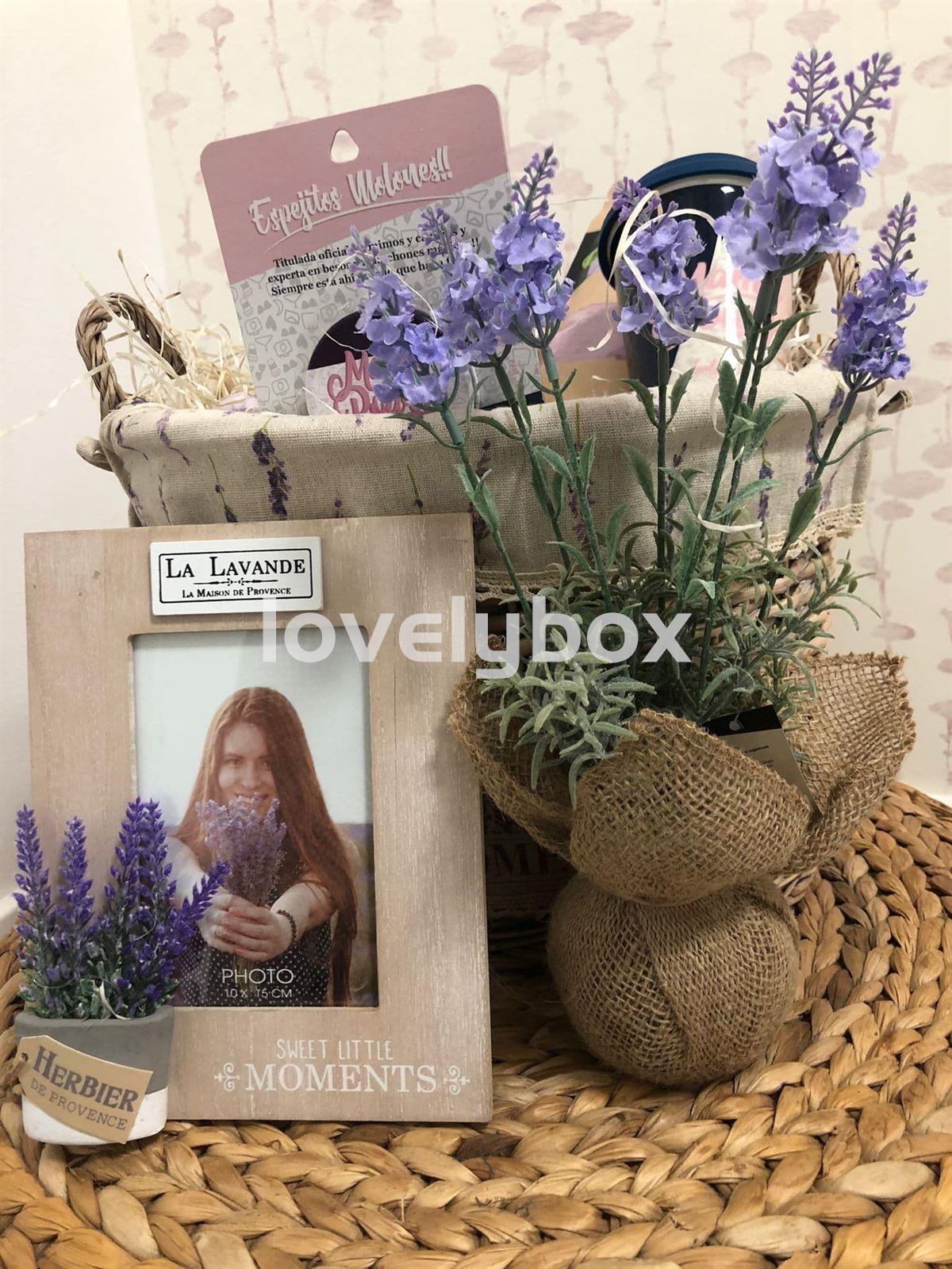 Cesto de mimbre lavanda para mamá - regalo personalizado - Imagen 4