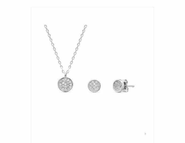 Conjunto círculos plata silver diez - Imagen 1