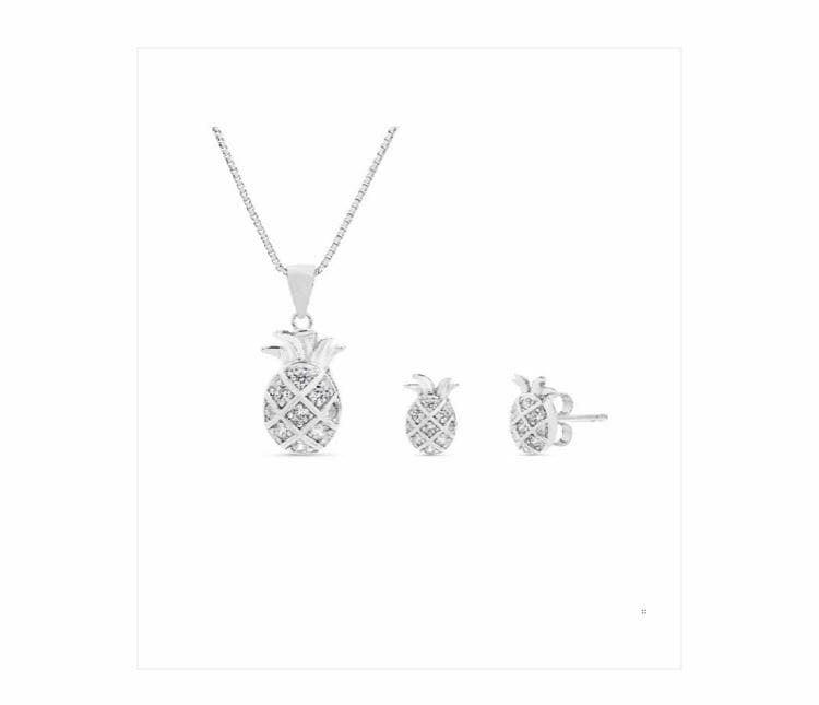 Conjunto piñas plata silver diez - Imagen 1