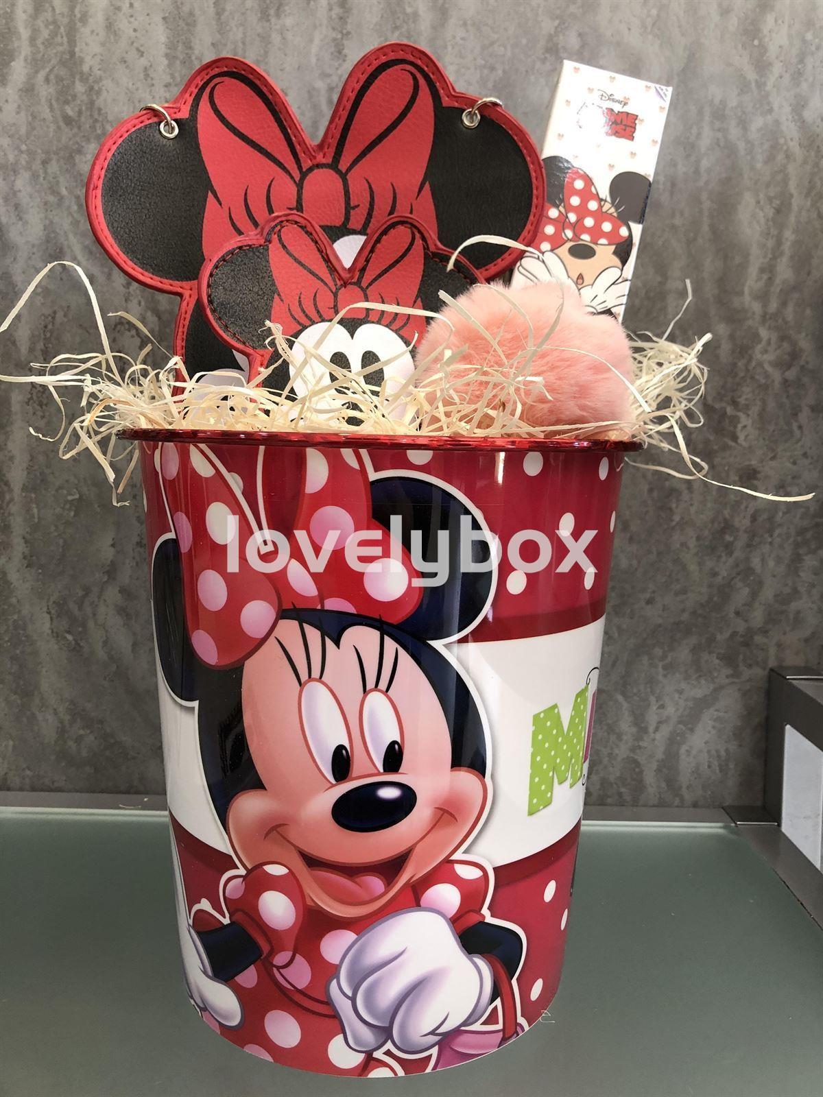 Cubo Minnie Mouse con bolso-regalo personalizado - Imagen 1
