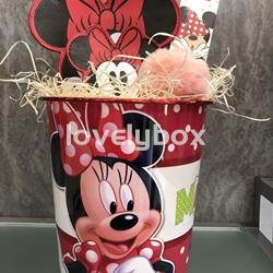 Cubo Minnie Mouse con bolso-regalo personalizado - Imagen 1