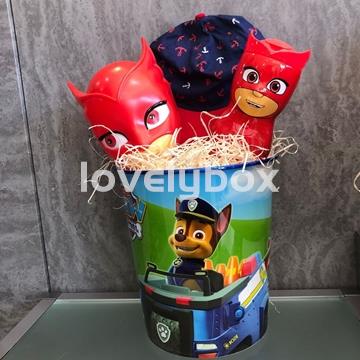 Cubo Patrulla y PJ Mask - regalo personalizado - Imagen 1