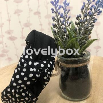 DIADEMA NUDO NEGRA MIX CON LUNARES - Imagen 1