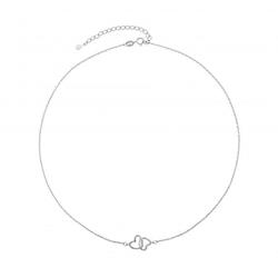 GARGANTILLA DOS CORAZONES LISOS ENTRELAZADOS - Imagen 1