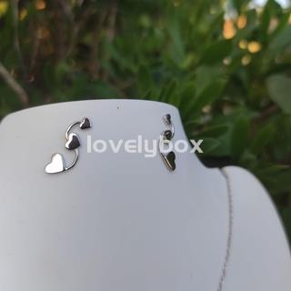 Gargantilla y pendientes corazón - Imagen 2