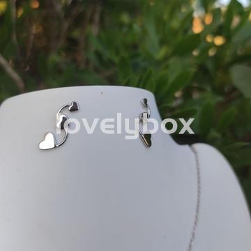 Gargantilla y pendientes corazón - Imagen 2