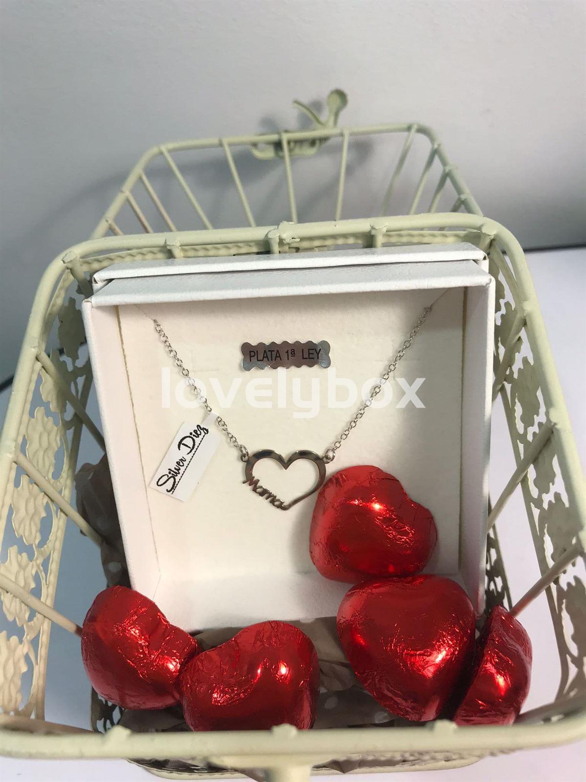 Jaula con gargantilla de Plata para mamá - regalo personalizado - Imagen 2