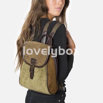 Mochila en pana y antelina tantrend - Imagen 2