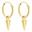 PENDIENTES ARO DORADO CONO LISO COLGANDO SILVER DIEZ - Imagen 1