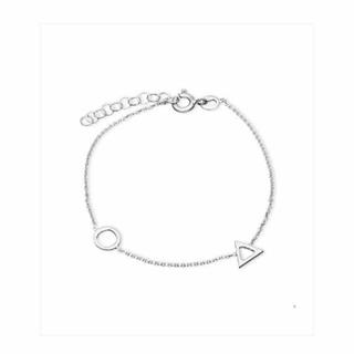 Pulsera triángulo círculo plata silver diez - Imagen 1
